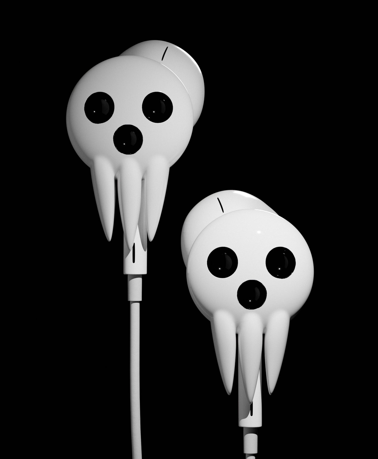 DEATH SKULL Apple EarPods Attachments